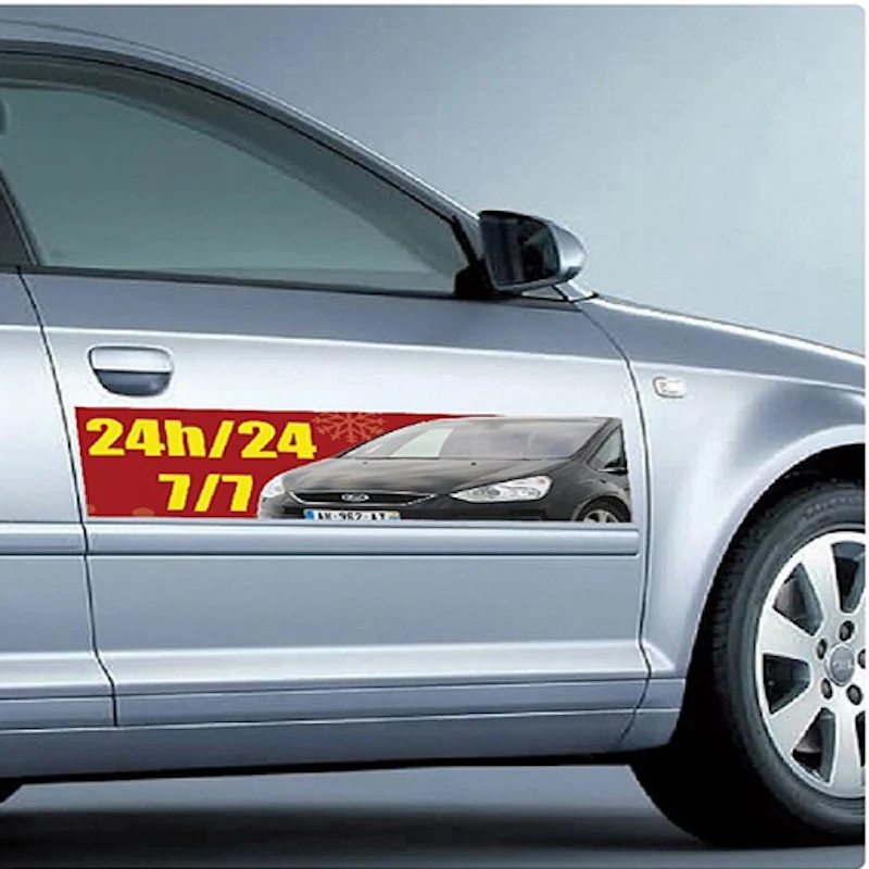 Advertising magnets for vehicles