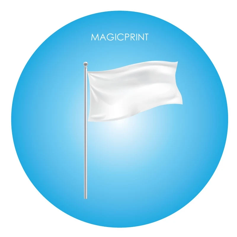 Supporter flag made of polyester and paper (with sleeve)