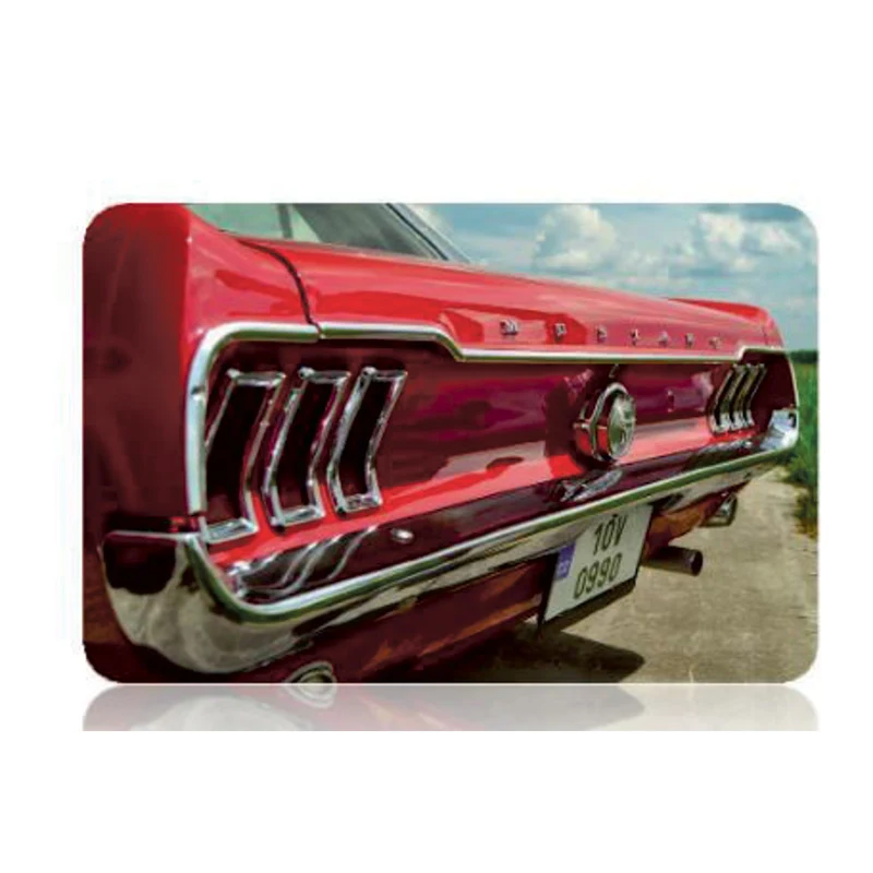 Card with metallic marking