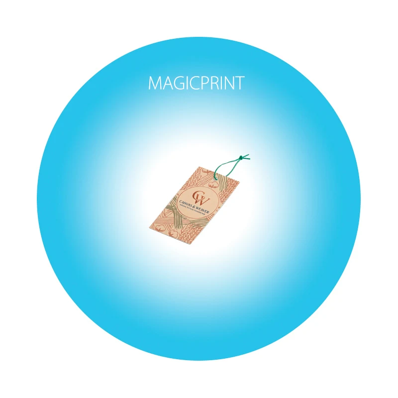 Cardboard tags for textiles (hang tags)