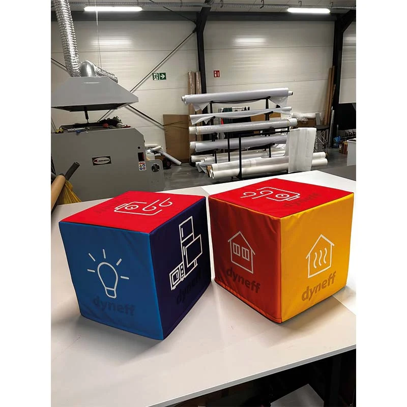 Compact foam furniture, cylinder or cube