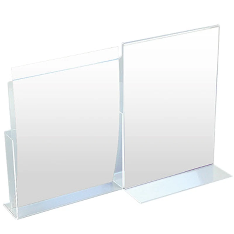 Double A4 Menu Holder, Acrylic, with A4 Stand