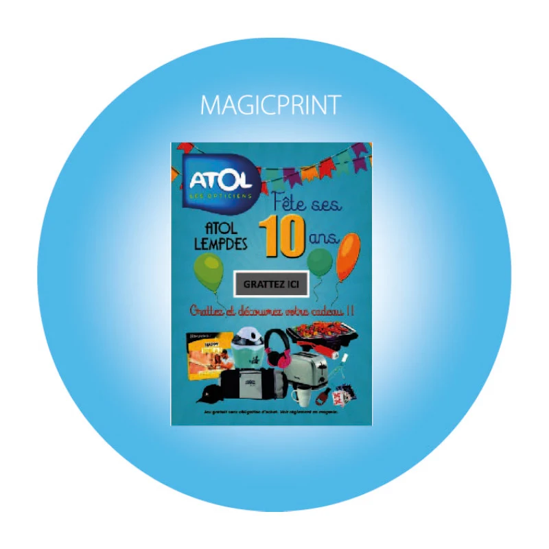 A5 scratch off flyer