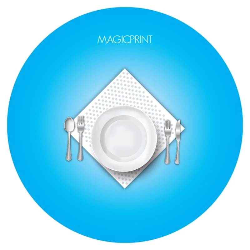 Customizable placemat in embossed paper