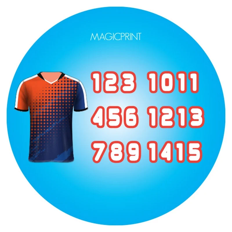 Numbers in textile transfers
