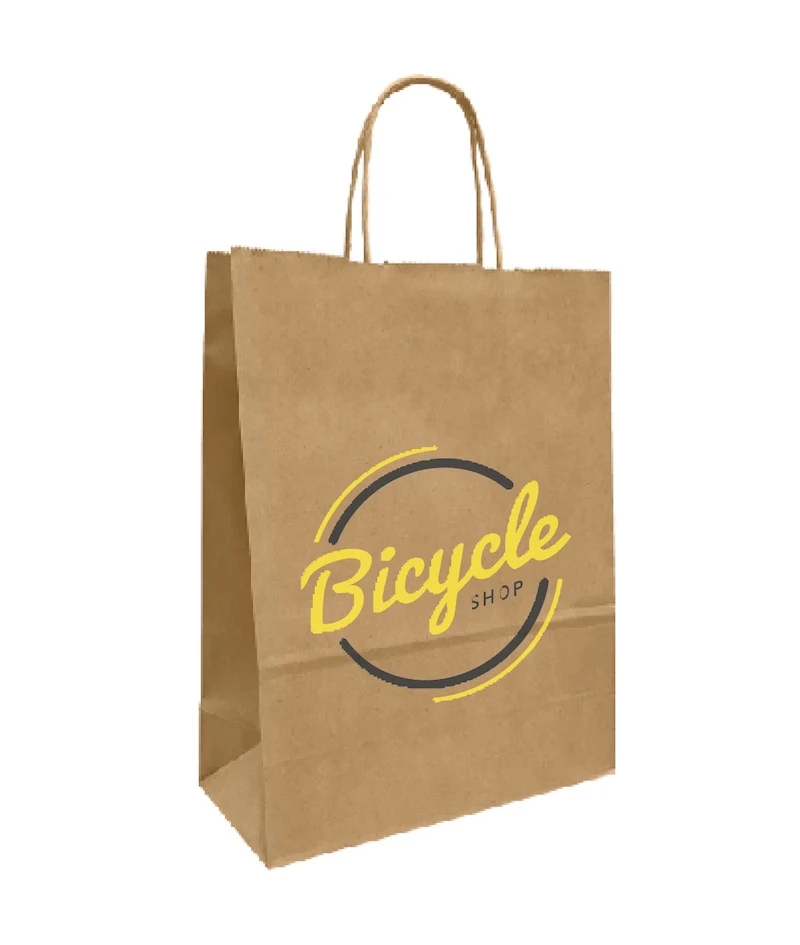 Paper bags with twisted handles