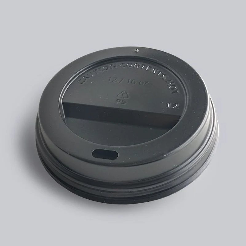 Plastic lid for cardboard cup